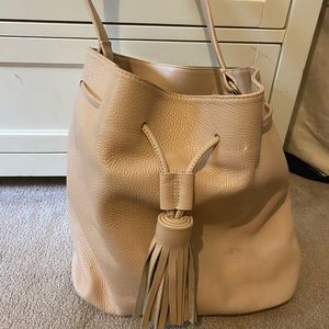 Alberta Di Ava Ik leather blush pink tote purse